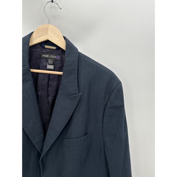 HE Homini Emerito by Mango Navy Blue Notch Lapel Jacket Men's Size Medium M - Picture 4 of 8